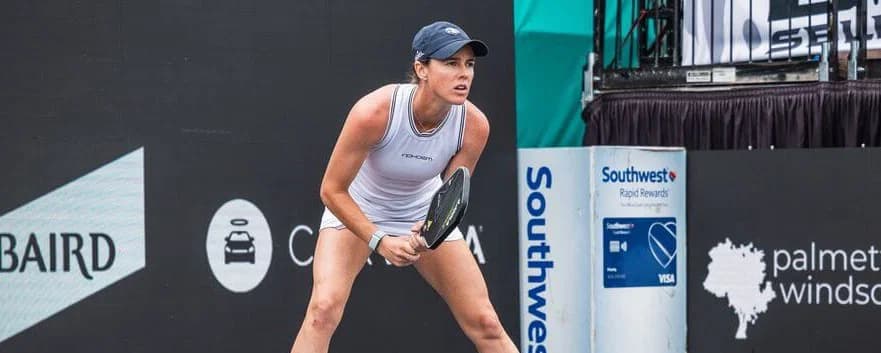 Kaitlyn Christian ready to return a serve