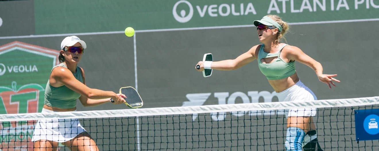 Anna Leigh Waters and Anna Bright competing at the Veolia Atlanta Pickleball Championships.