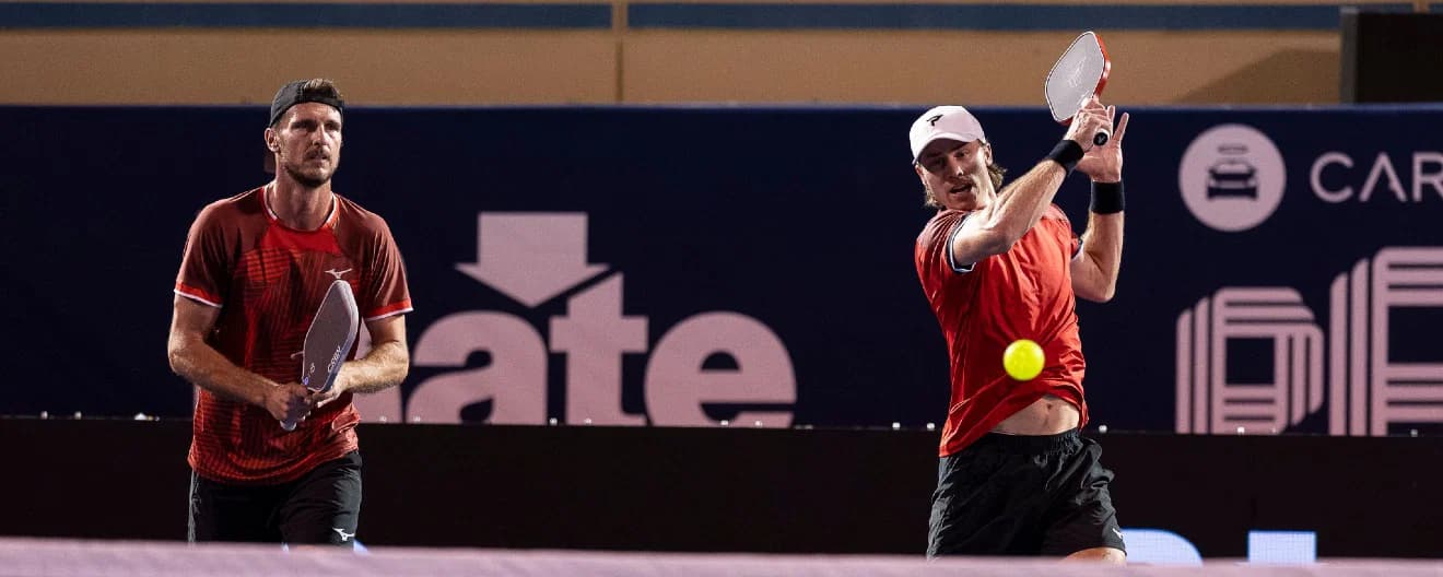 Christian Alshon and Andrei Daescu competing at the Rate Las Vegas Open presented by JOOLA.