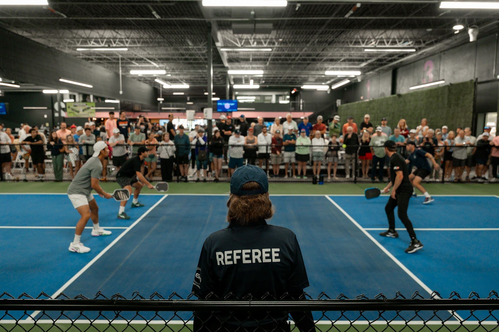 Players and a packed crowd at a PPA Challenger Series event