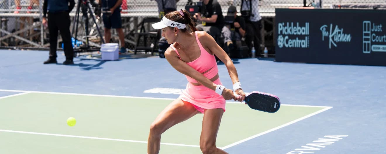 Parris Todd hitting a backhand.